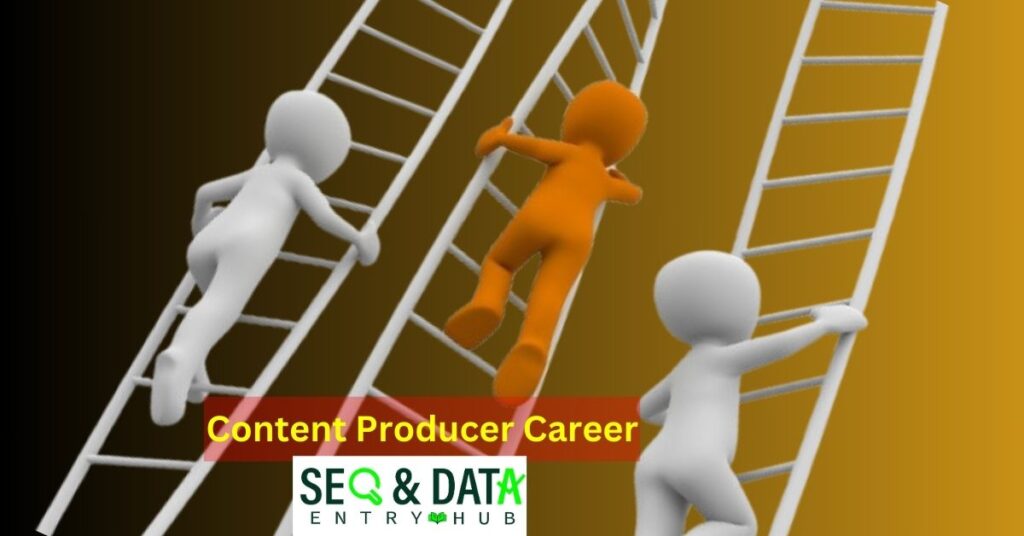 "Content producer career roadmap showing steps to achieve success in content creation.