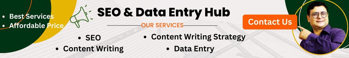 An expert providing SEO content writing , SEO, Data Entry services for websites.