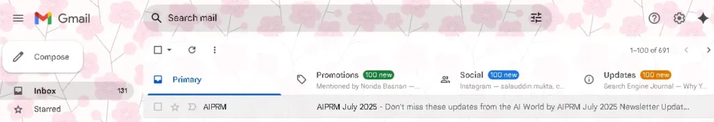 A screenshot as an example of Email campaign example from the AIPRM July 2025 newsletter