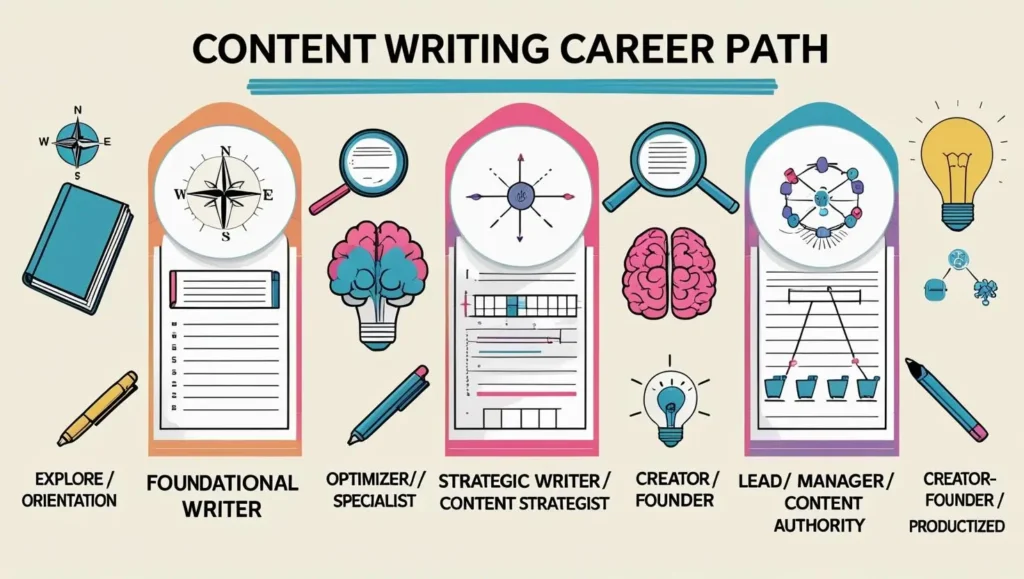 Visual breakdown of the 6 stages in the career path.